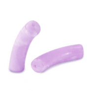 Perles acryliques tube Lilas marbr&eacute;
