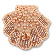 Broches coquille P&ecirc;che clair