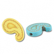 Perles en céramique goutte Multicolore