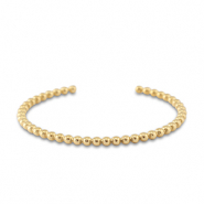 Bracelets en acier Inox jonc Dor&eacute;