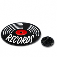 Pins LP "Records" Noir-blanc-rouge