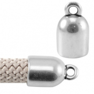 Embouts en m&eacute;tal DQ avec anneau Argent&eacute; antique