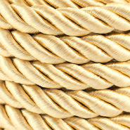 Cordon tendance torsad&eacute; 10mm Dor&eacute; clair