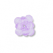 Pendentifs facett&eacute;es fleur Lilas transparent