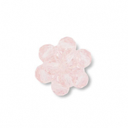 Pendentifs facett&eacute;es fleur Rose clair transparent