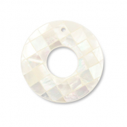 Pendentifs coquillage donut Blanc (couleur naturelle)