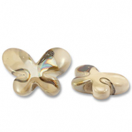 Perles en c&eacute;ramique DQ grecque papillon Beige-marron