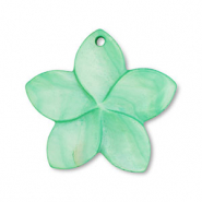 Breloque coquillage fleur Vert