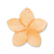 Breloque coquillage fleur Orange
