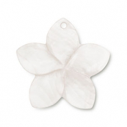 Breloque coquillage fleur Blanc