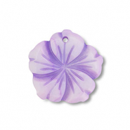 Breloque coquillage fleur Violet