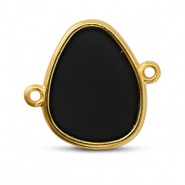 Breloques en m&eacute;tal DQ connecteur Noir-Dor&eacute; (sans nickel)