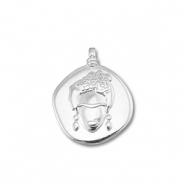 Breloques en métal DQ Frida Kahlo Argenté antique (sans nickel)