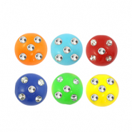 Perles acryliques effet strass Multicolore-argent&eacute;