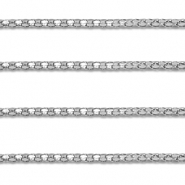 Appr&ecirc;ts en acier Inox cha&icirc;ne maille jaseron popcorn Argent&eacute;