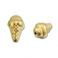 Perles en acier Inox sucette de glace Doré