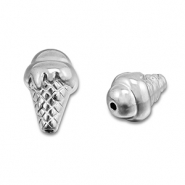 Perles en acier Inox sucette de glace Argenté