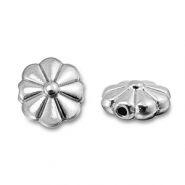 Perles en acier Inox fleur Argenté