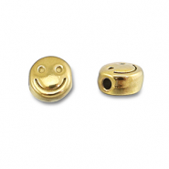 Perles en acier Inox smiley Doré