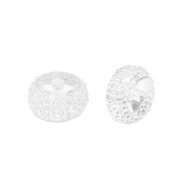 Perles en r&eacute;sine rondelles 8mm Transparent