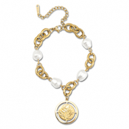 Bracelets en acier Inox rose Dor&eacute;