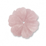 Pierres naturelles perles Quartz Rose fleur Rose clair