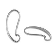 Apprêts en acier Inox boucles d'oreilles crochet Argenté