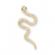 Broches serpent Dor&eacute;-transparent-noir
