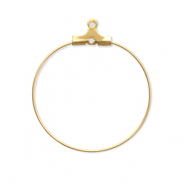 Apprêts en acier Inox supports boucles d'oreilles créoles Doré