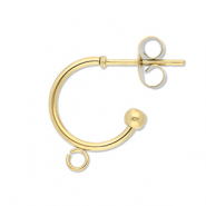 Apprêts en acier Inox boucles d'oreilles créoles avec anneau Doré