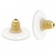 Apprêts en acier inox papillons boucles d'oreilles Doré