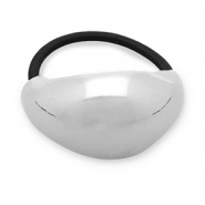 Accessoires pour cheveux &eacute;lastique &agrave; cheveux avec m&eacute;tal Argent&eacute;-noir