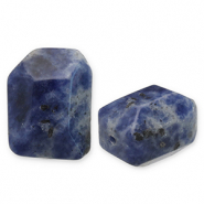 Perles en pierre naturelle Sodalite et Microcline Bleu-blanc
