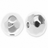 Perles en métal DQ facettée 6mm Argenté antique (sans nickel)
