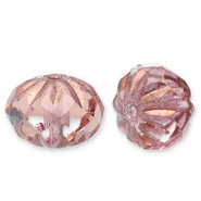 Perles tch&egrave;ques FPB rond 10x7mm Rosaline-bronze