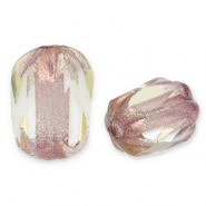 Perles tch&egrave;ques FPB ovale 6x4mm Light bronze-amethyst