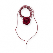 Ras de cou fleur Bordeaux