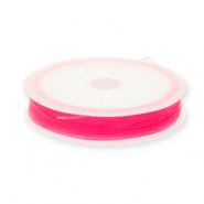 Fil &eacute;lastique 0.8mm Rose n&eacute;on