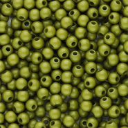 Perles acryliques 4 mm brillant Vert olive