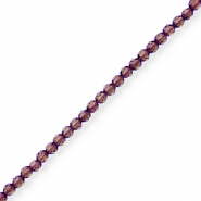 Perles &agrave; facettes Violet aubergine