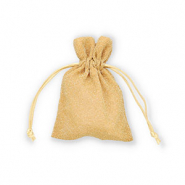 Sachet &agrave; bijoux avec pailletes Dor&eacute;