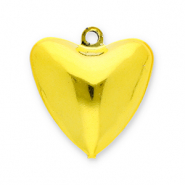 Breloques en m&eacute;tal cloches c&oelig;ur Dor&eacute;