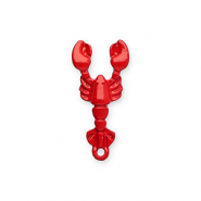 Breloques en m&eacute;tal homard Rouge