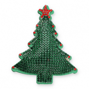 Pendentifs accroche-regard avec strass sapin de Noël Vert fonce-rouge