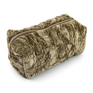 BY31&reg; Trousse en velours avec des cercles cousus Marron olive