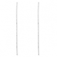 M&eacute;tal TQ laiton boucles d'oreilles / puces d&rsquo;oreilles avec strass Argent&eacute;-cristal