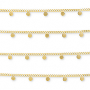 Appr&ecirc;ts en acier Inox cha&icirc;ne maille jaseron avec pi&egrave;ces de monnaie Dor&eacute;