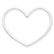 Appr&ecirc;ts en acier Inox connecteur coeur Argent&eacute;