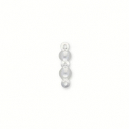 Argent 925 appr&ecirc;ts calottes 4 mm Argent&eacute;