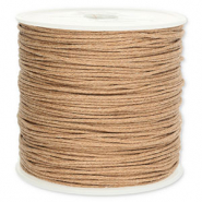 Fil en coton cir&eacute; wax 1 mm Beige sable